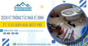 Tư vấn báo giá thông tắc nhà vệ sinh tại Tp Cần Thơ【Miễn phí】