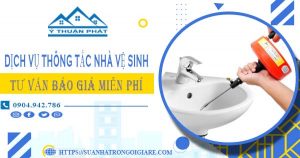 Tư vấn báo giá thông tắc nhà vệ sinh tại Tp Đồng Hới【Miễn phí】