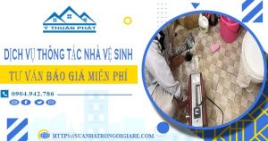 Tư vấn báo giá thông tắc nhà vệ sinh tại Tp Phủ Lý【Miễn phí】