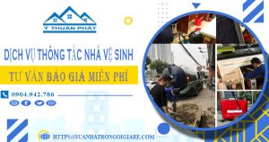 Tư vấn báo giá thông tắc nhà vệ sinh tại Tp Tân An【Miễn phí】